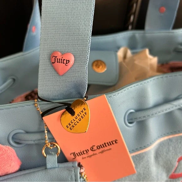 Juicy couture Retro Daydreamer Blue with strawberries Y2K - Picture 4 of 6
